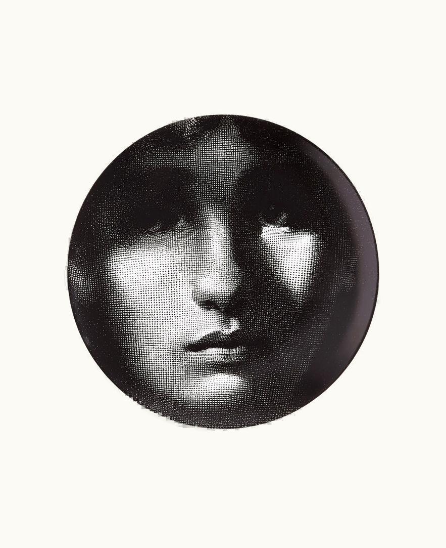 Fornasetti Fornasetti Wall Plate Tema E Variazioni N.103 In White / Black