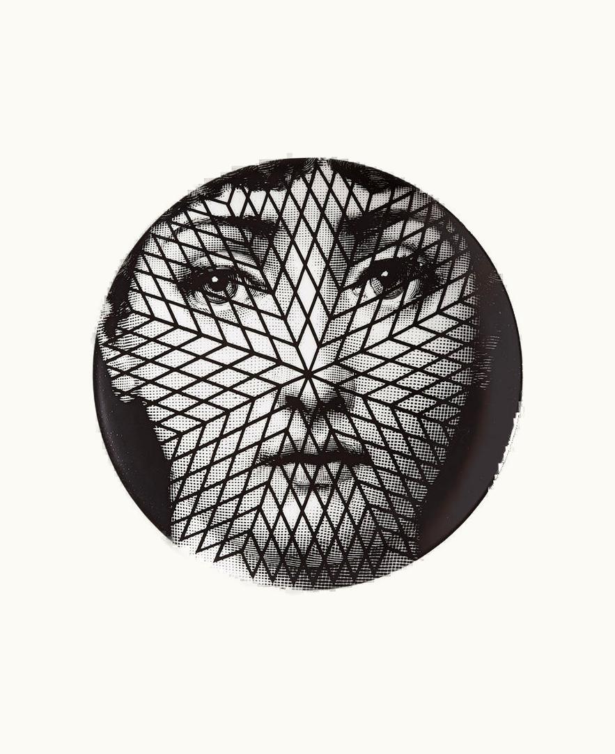 Fornasetti Fornasetti Wall Plate Tema E Variazioni N.294 In White / Black