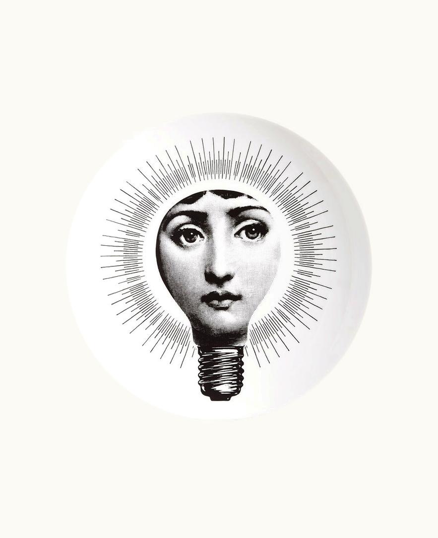 Fornasetti Fornasetti Wall Plate Tema E Variazioni N.83 In White / Black