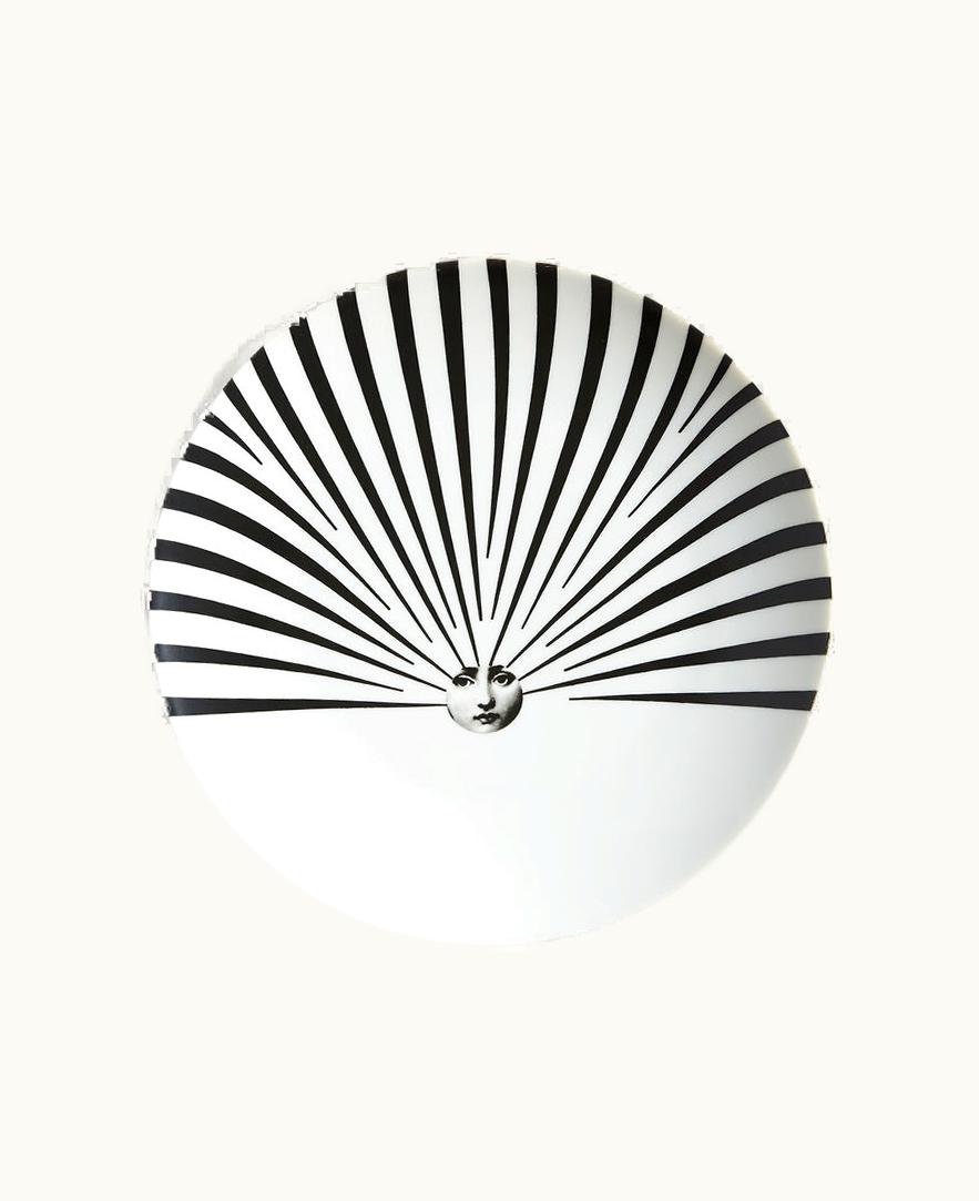 Fornasetti Fornasetti Wall Plate Tema E Variazioni N.309 In White / Black