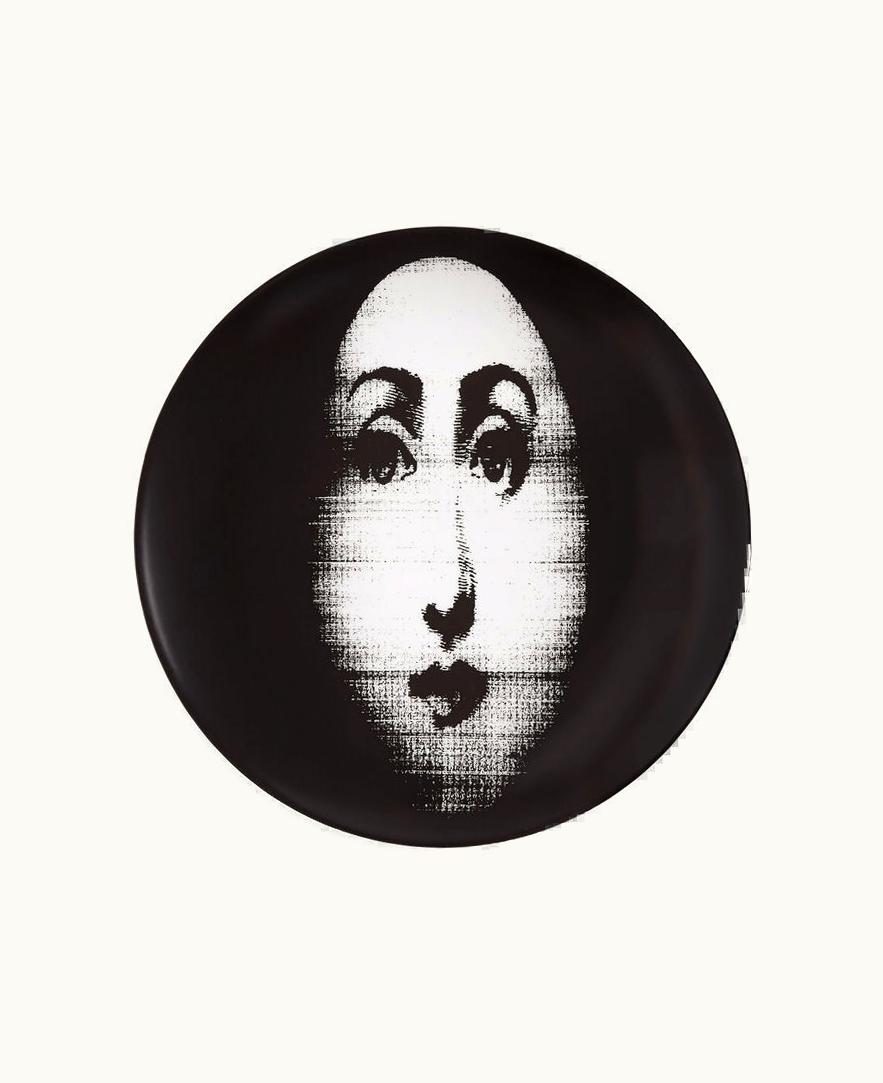 Fornasetti Fornasetti Wall Plate Tema E Variazioni N.317 In White / Black