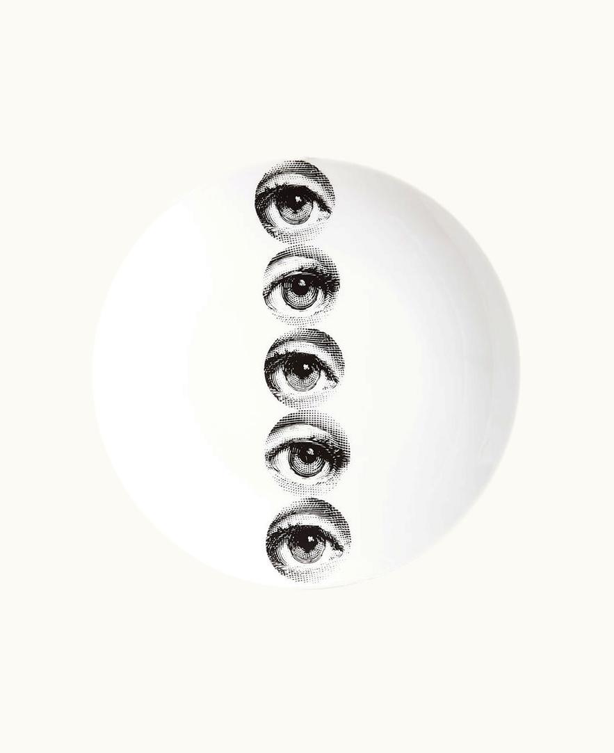 Fornasetti Fornasetti Wall Plate Tema E Variazioni N.43 In White / Black