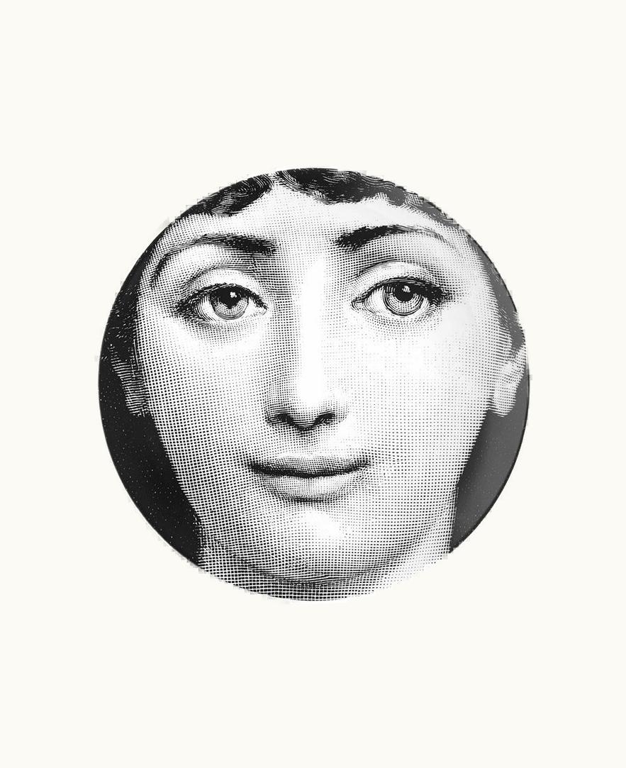 Fornasetti Fornasetti Wall Plate Tema E Variazioni N.235 In White / Black