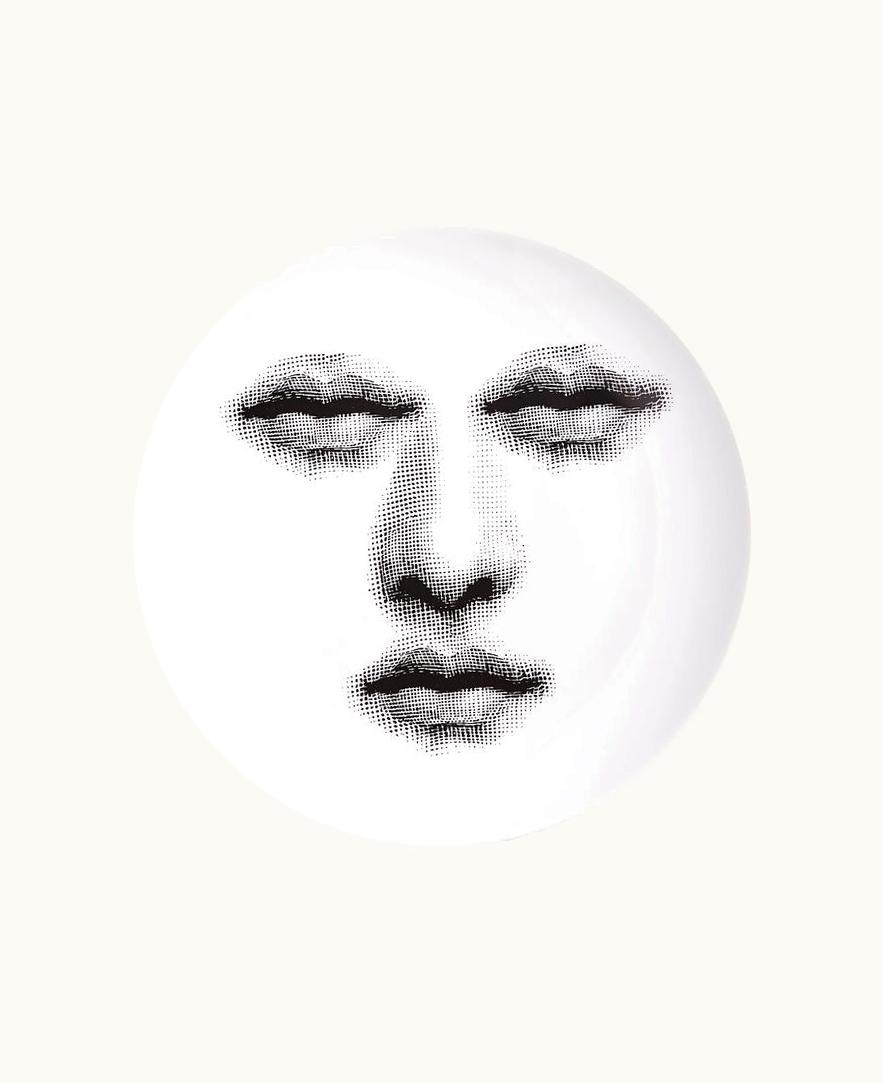 Fornasetti Fornasetti Wall Plate Tema E Variazioni N.394 In White / Black