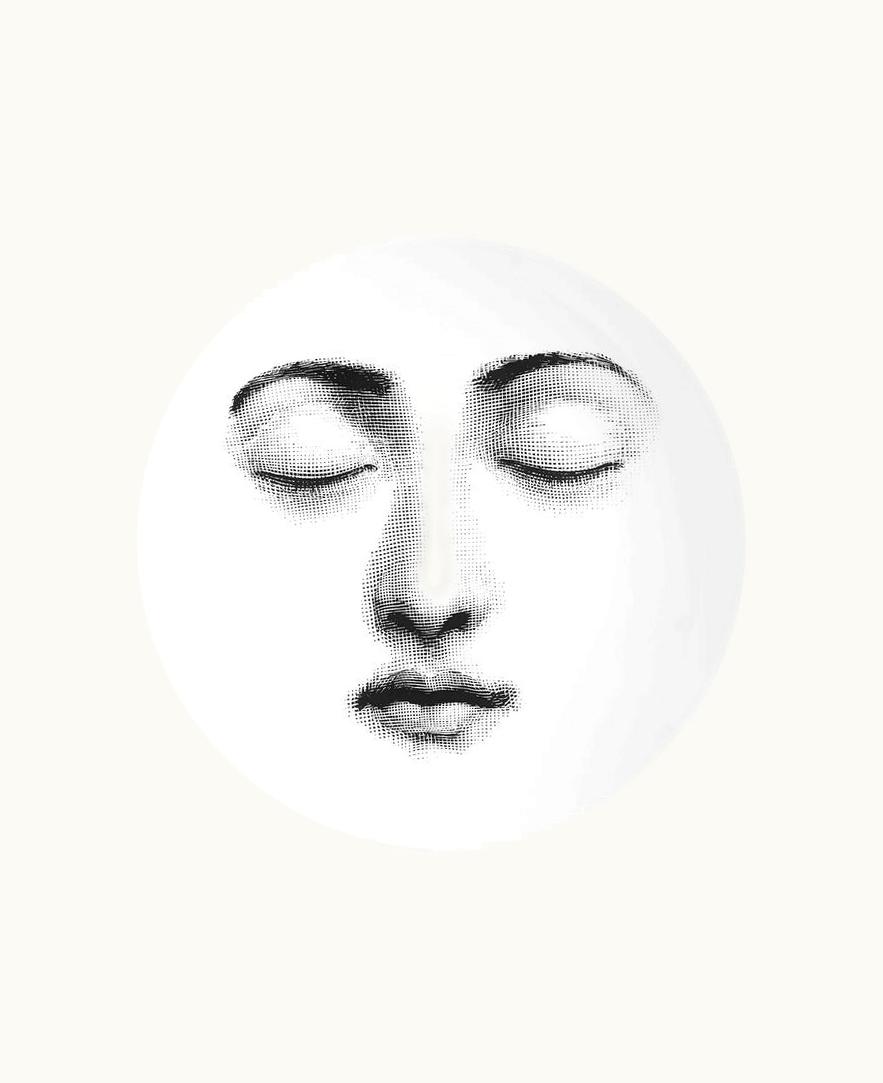 Fornasetti Fornasetti Wall Plate Tema E Variazioni N.213 In White / Black