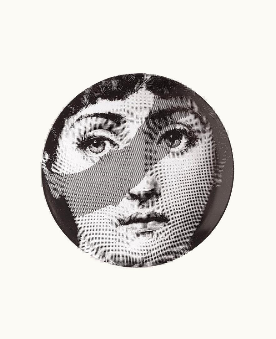 Fornasetti Fornasetti Wall Plate Tema E Variazioni N.134 In White / Black