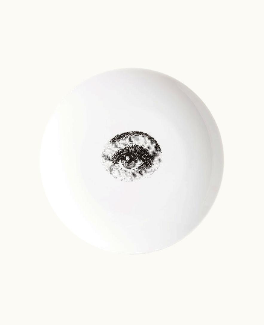 Fornasetti Fornasetti Wall Plate Tema E Variazioni N.35 In White / Black