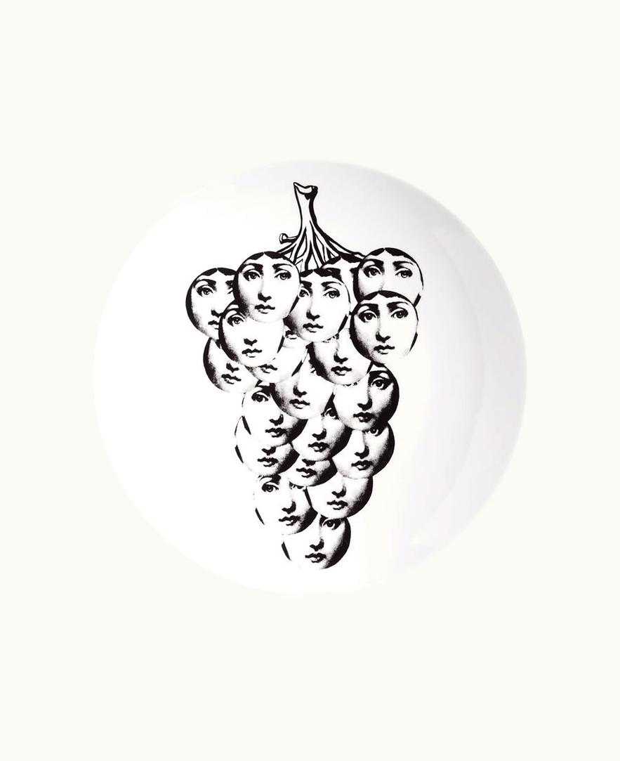 Fornasetti Fornasetti Wall Plate Tema E Variazioni N. 53 In White / Black