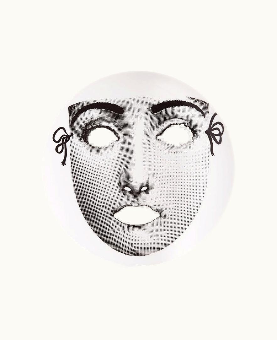 Fornasetti Fornasetti Wall Plate Tema E Variazioni N.325 In White / Black