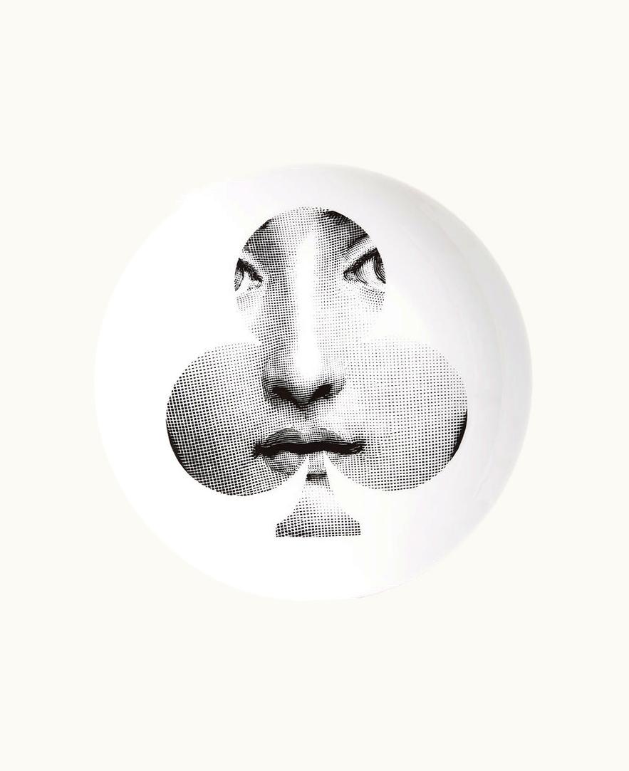 Fornasetti Fornasetti Wall Plate Tema E Variazioni N.69 In White / Black