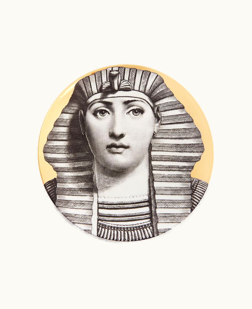 Fornasetti Fornasetti Wall Plate Tema E Variazioni N.221 In White / Black / Gold