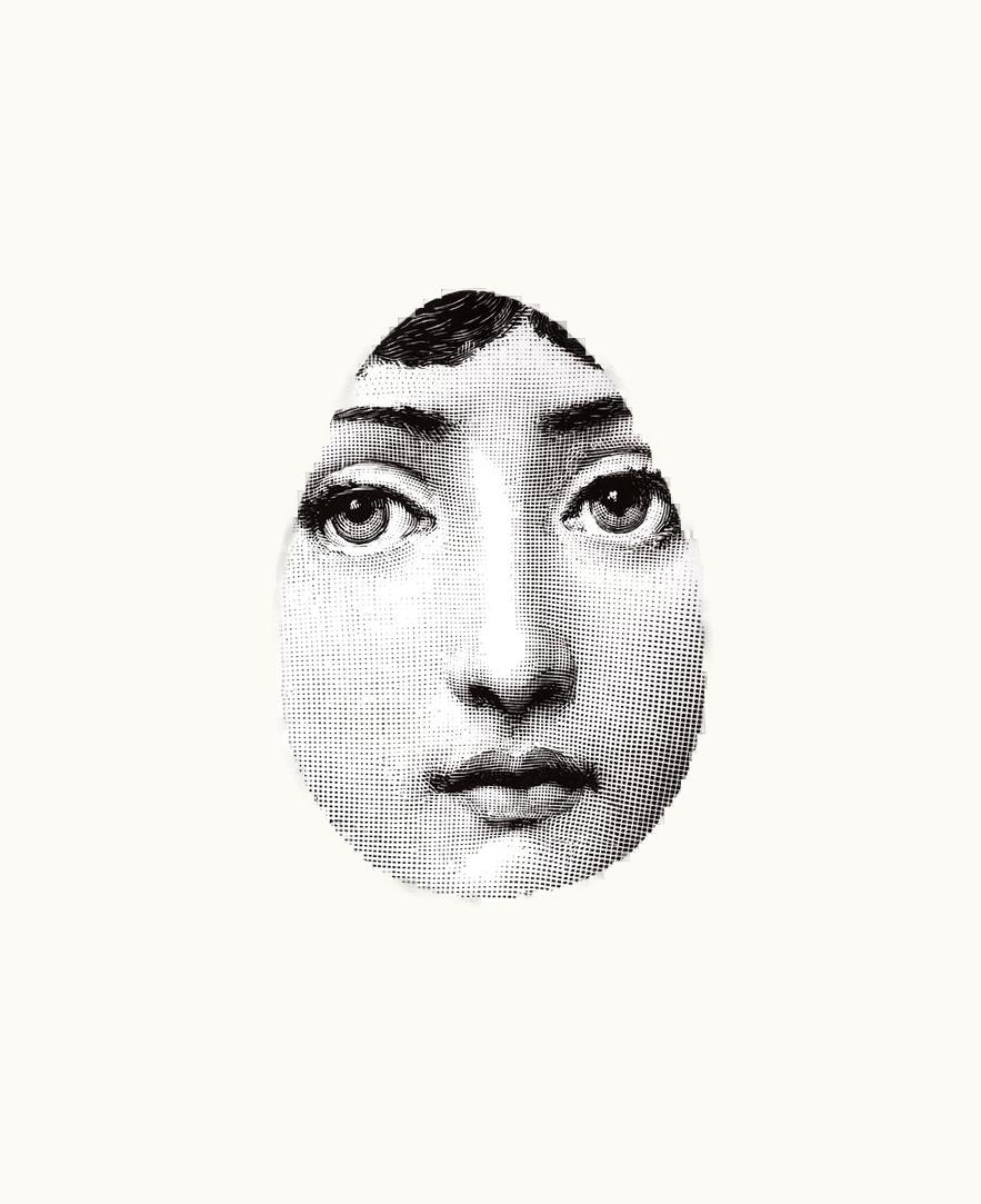 Fornasetti Fornasetti Wall Plate Tema E Variazioni N.59 In White / Black