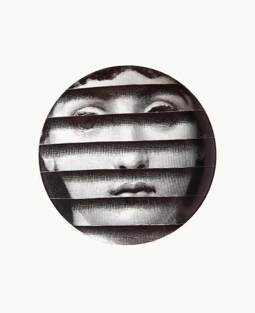 Fornasetti Fornasetti Wall Plate Tema E Variazioni N.126 In White / Black