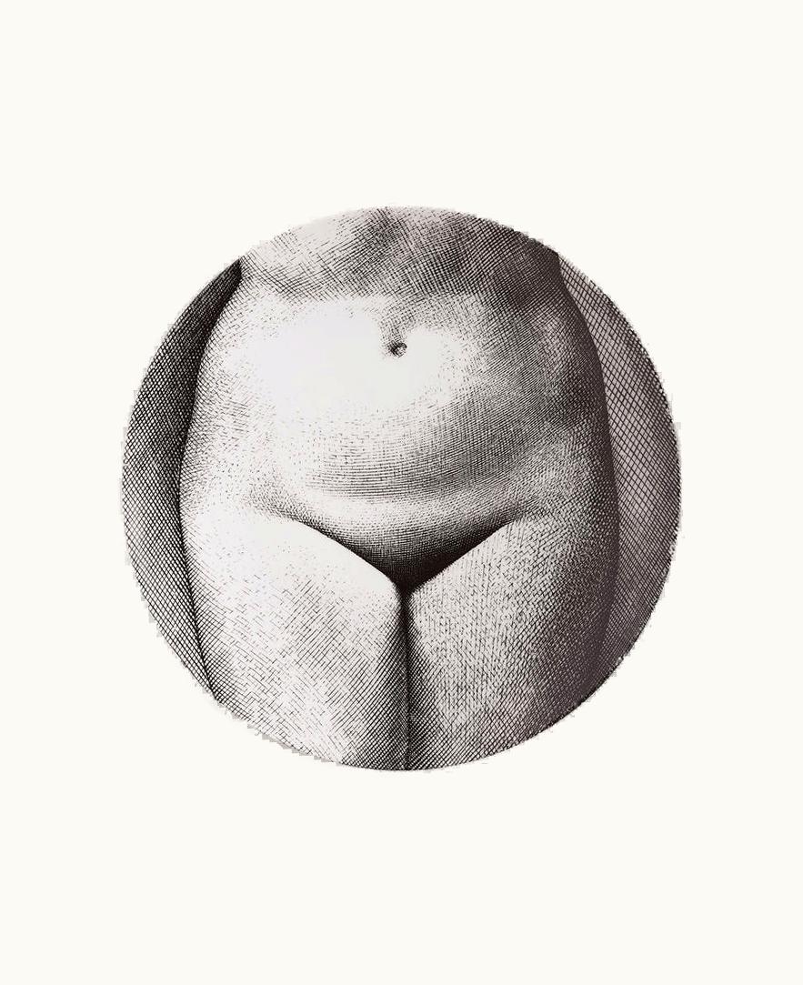 Fornasetti Fornasetti Wall Plate Tema E Variazioni N.305 In White / Black