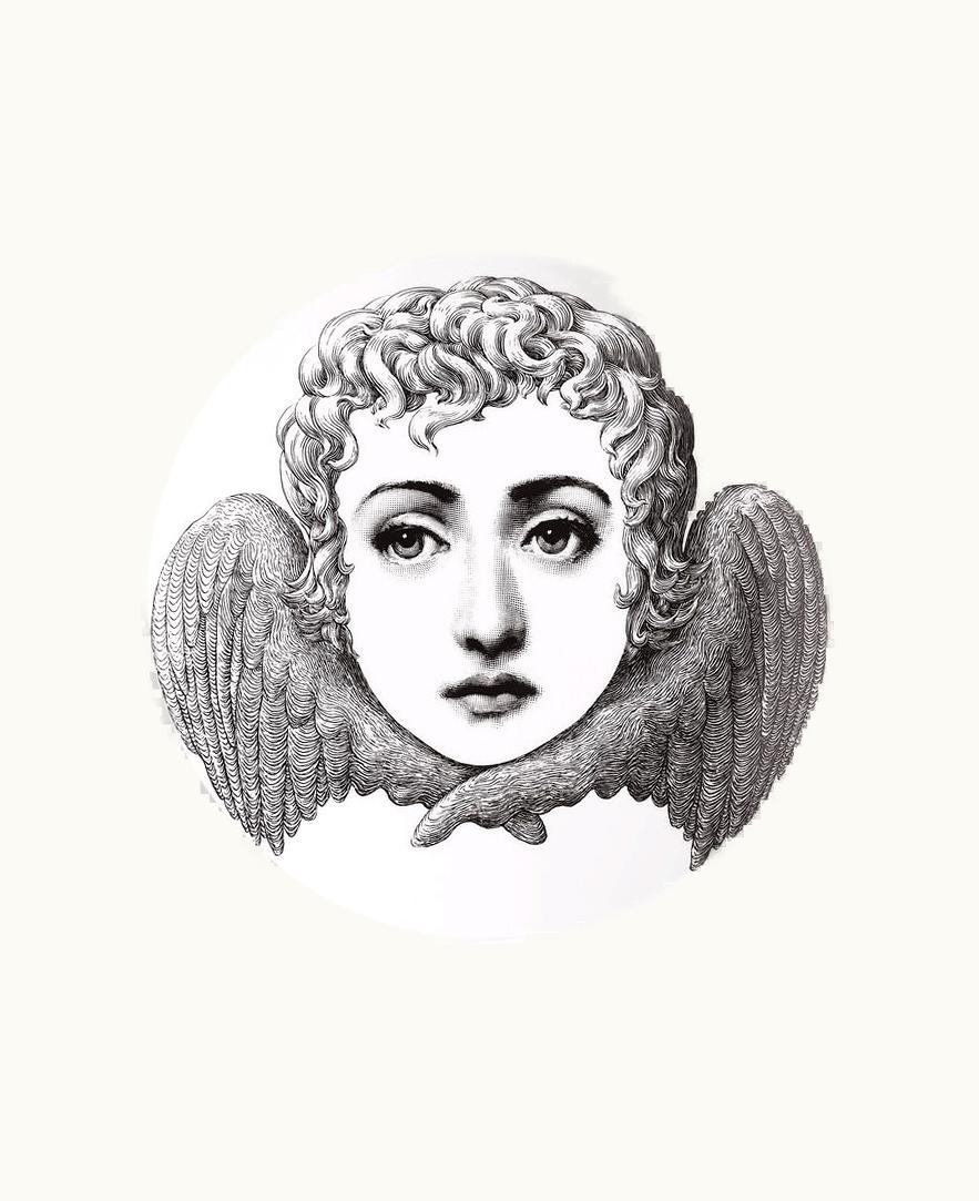 Fornasetti Fornasetti Wall Plate Tema E Variazioni N.267 In White / Black