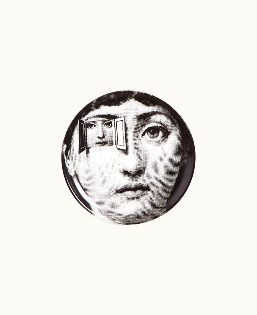 Fornasetti Fornasetti Coaster Tema E Variazioni N.116 In White / Black