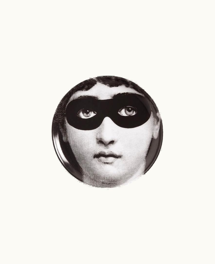 Fornasetti Fornasetti Coaster Tema E Variazioni N.22 In White / Black