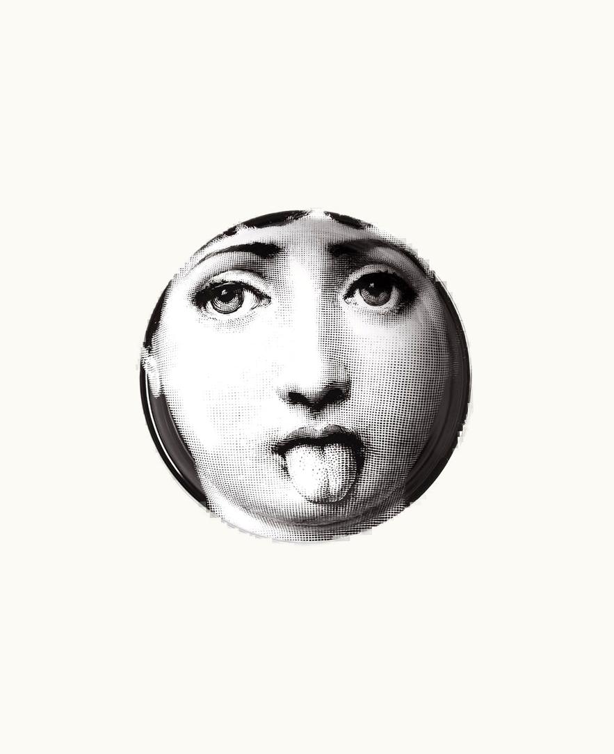 Fornasetti Fornasetti Ashtray Tema E Variazioni N.82 In White / Black