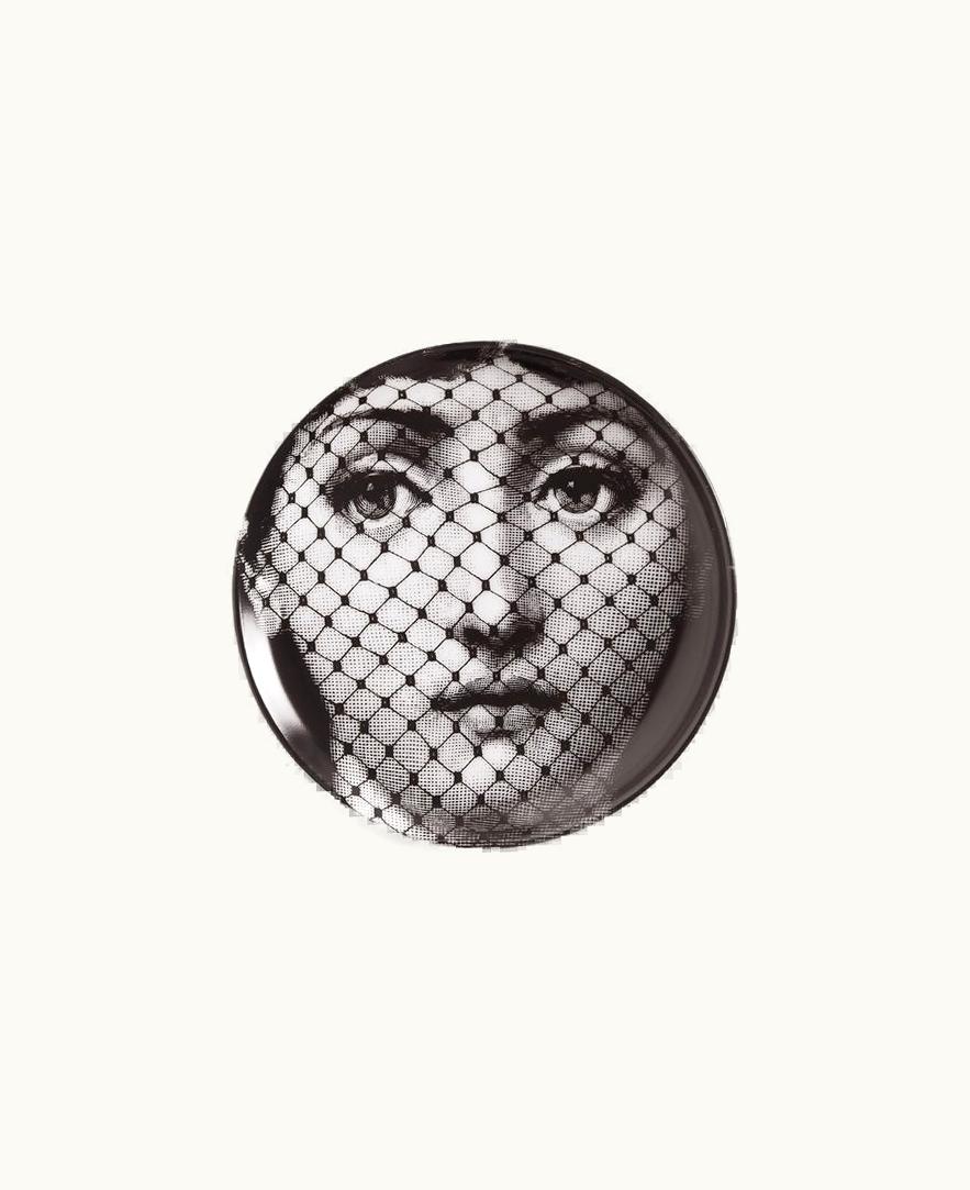 Fornasetti Fornasetti Coaster Tema E Variazioni N.78 In White / Black