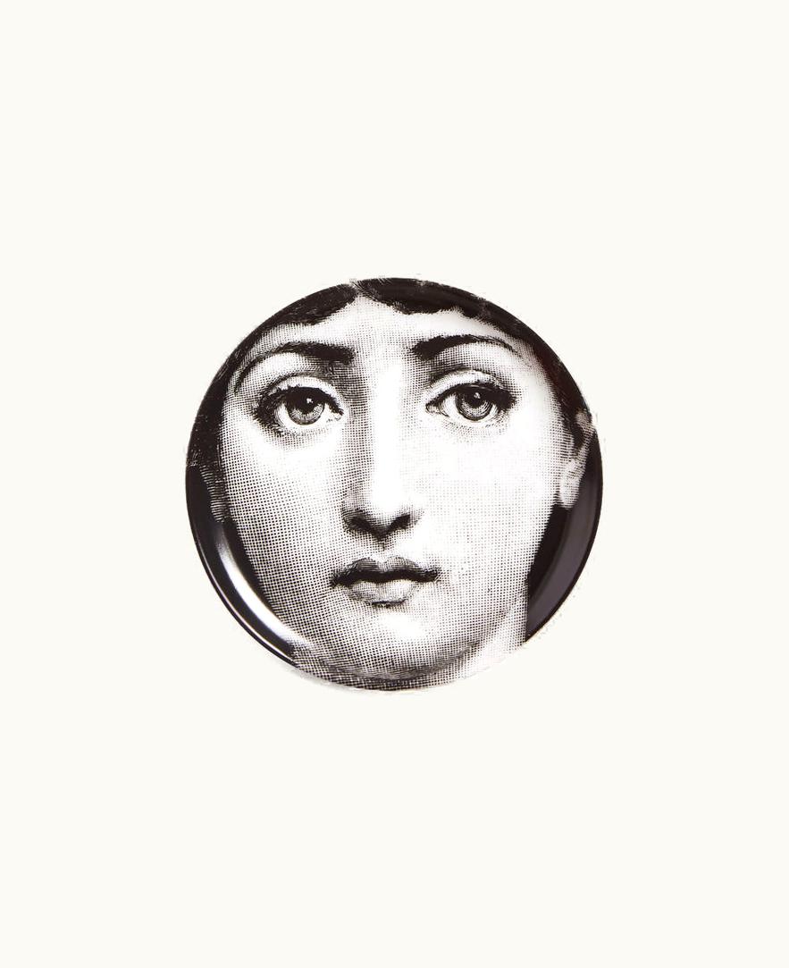 Fornasetti Fornasetti Coaster Tema E Variazioni N.1 In White / Black