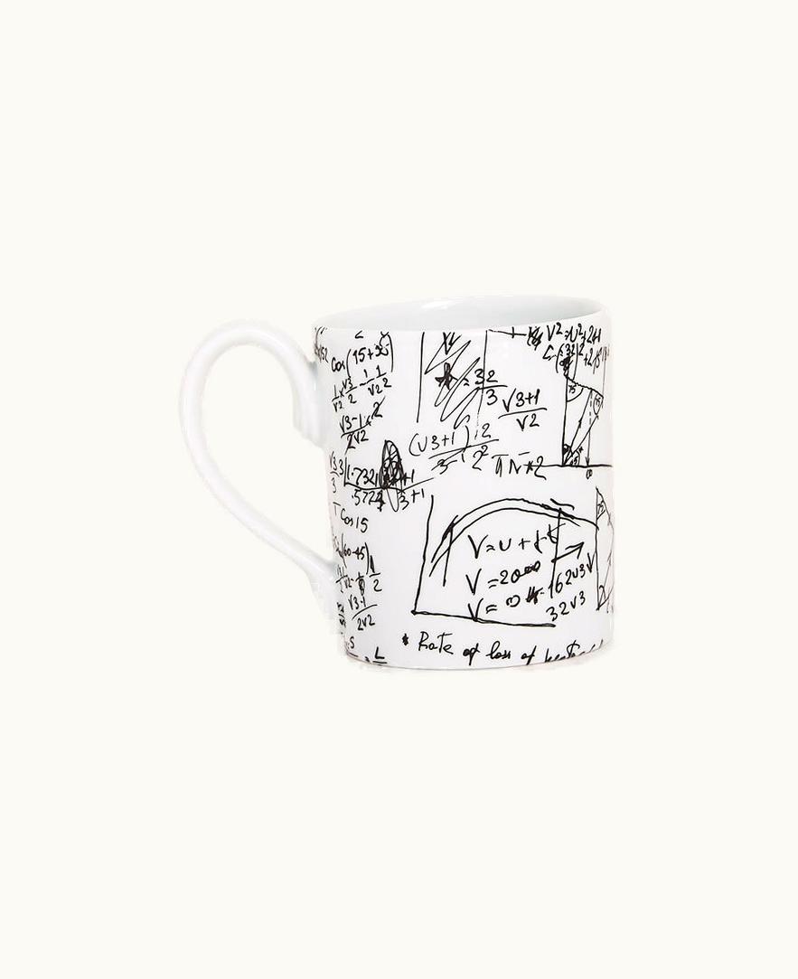 Fornasetti Fornasetti Mug Alta Matematica In White / Black
