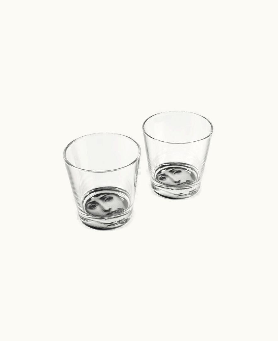 Fornasetti Fornasetti 2 Glasses Set Tema E Variazioni In Black G40X1372FOR23NER