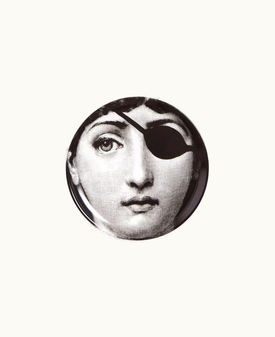 Fornasetti Fornasetti Coaster Tema E Variazioni N.8 In White / Black