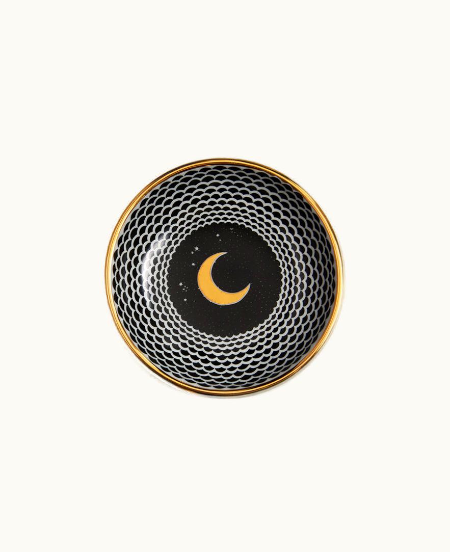 Fornasetti Fornasetti Ashtray Lunocentrica In White / Black / Gold