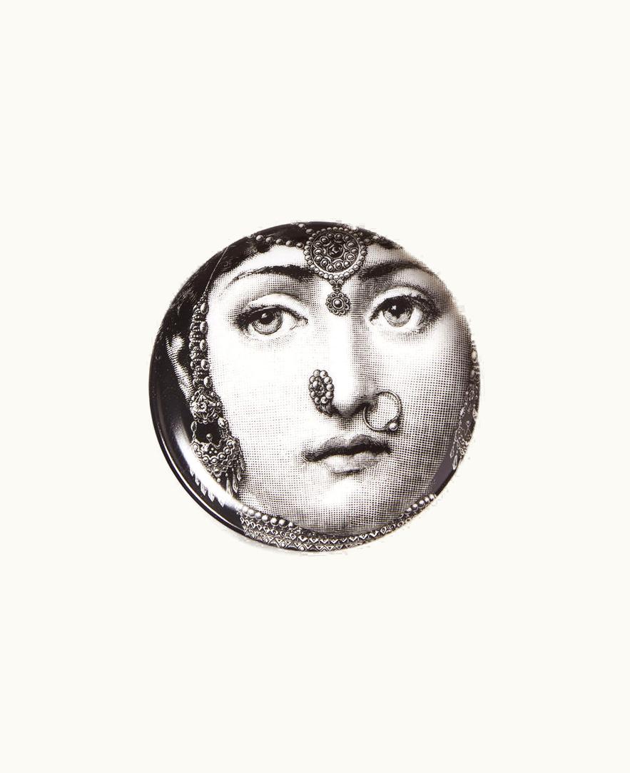 Fornasetti Fornasetti Coaster Tema E Variazioni N.228 In White / Black