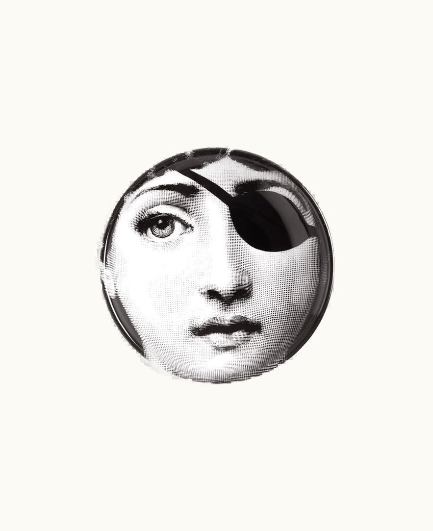 Fornasetti Fornasetti Ashtray Tema E Variazioni N.8 In White / Black