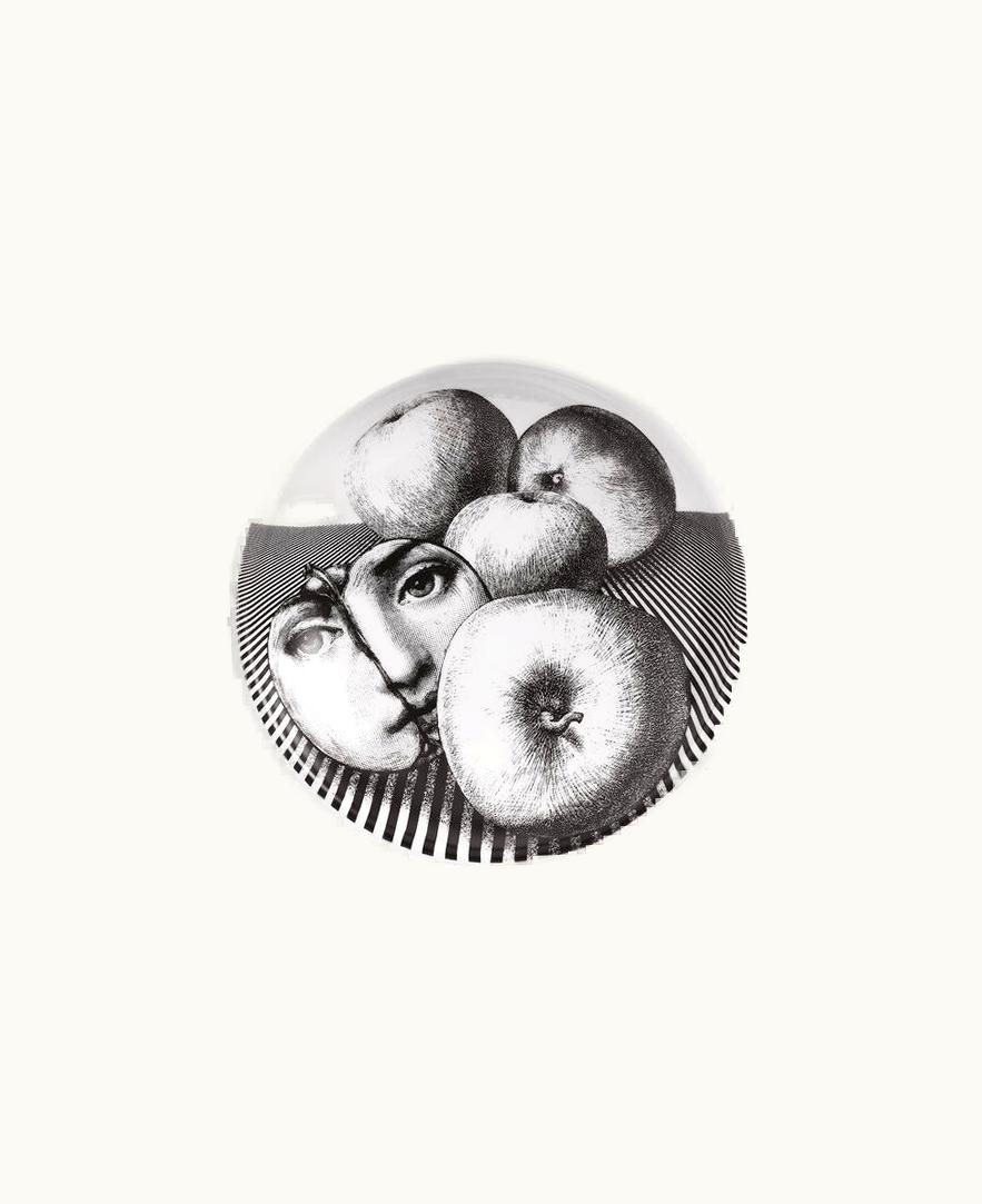 Fornasetti Fornasetti Ashtray Tema E Variazioni N.390 In White / Black