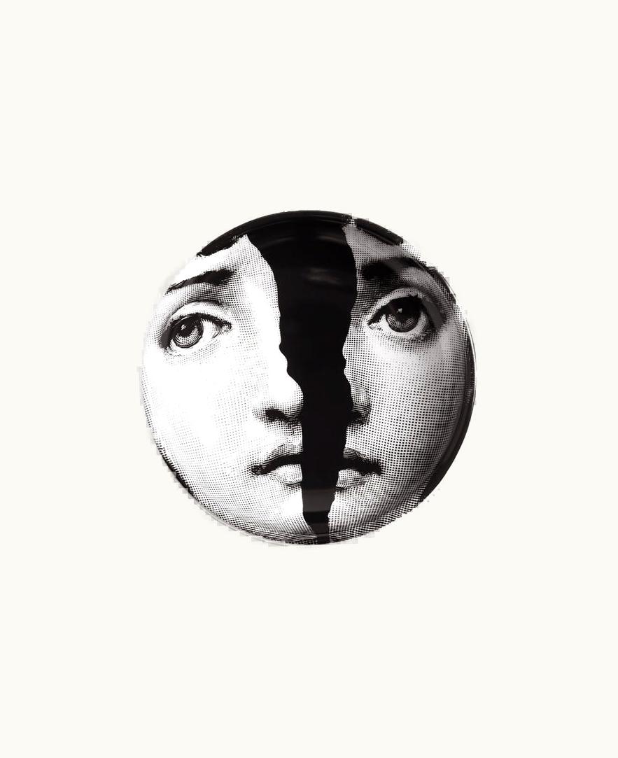 Fornasetti Fornasetti Ashtray Tema E Variazioni N.10 In White / Black