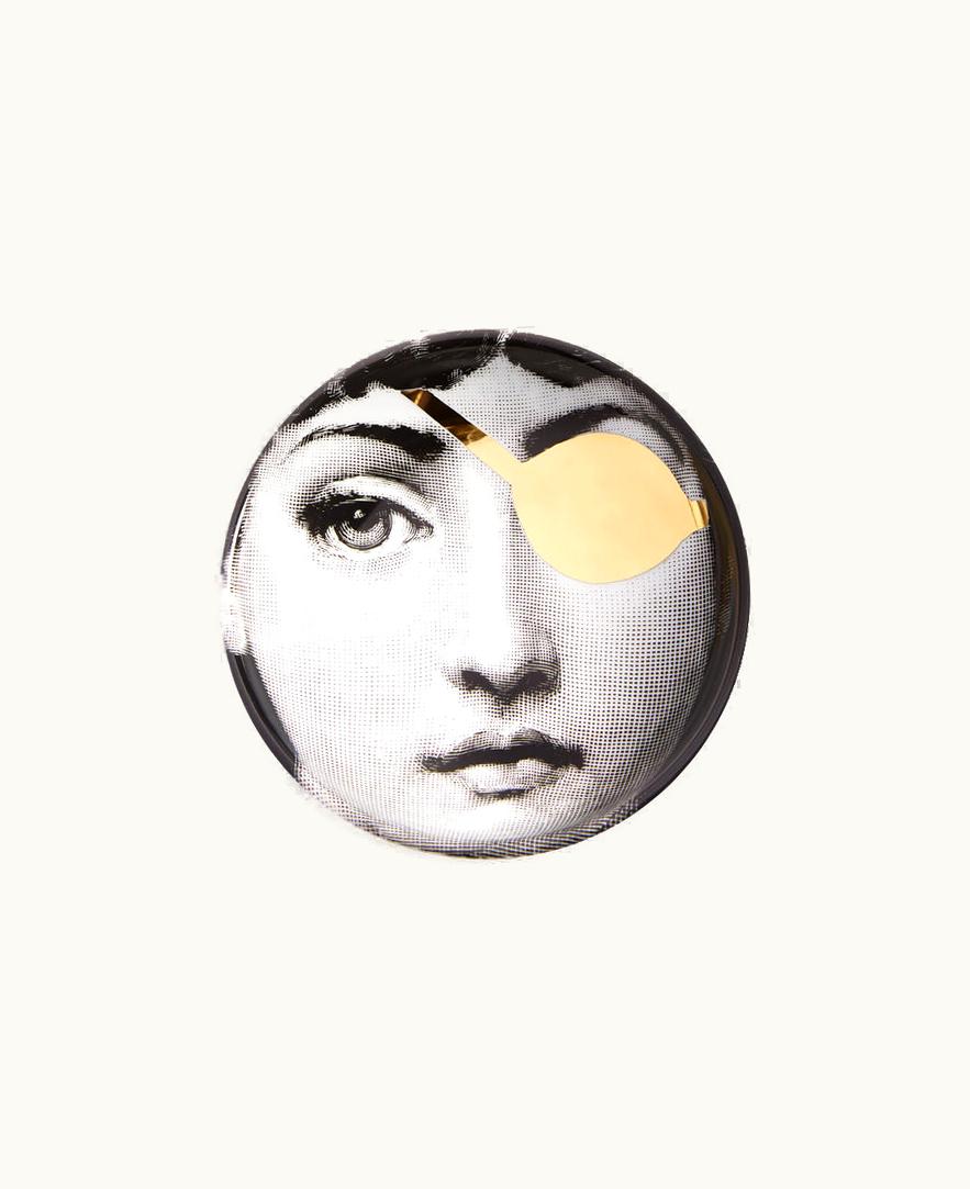 Fornasetti Fornasetti Ashtray Tema E Variazioni N.8 In White / Black / Gold