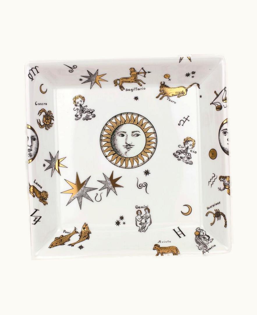 Fornasetti Fornasetti Plate Astronomici In White / Black / Gold P32Z300FOR22ORO