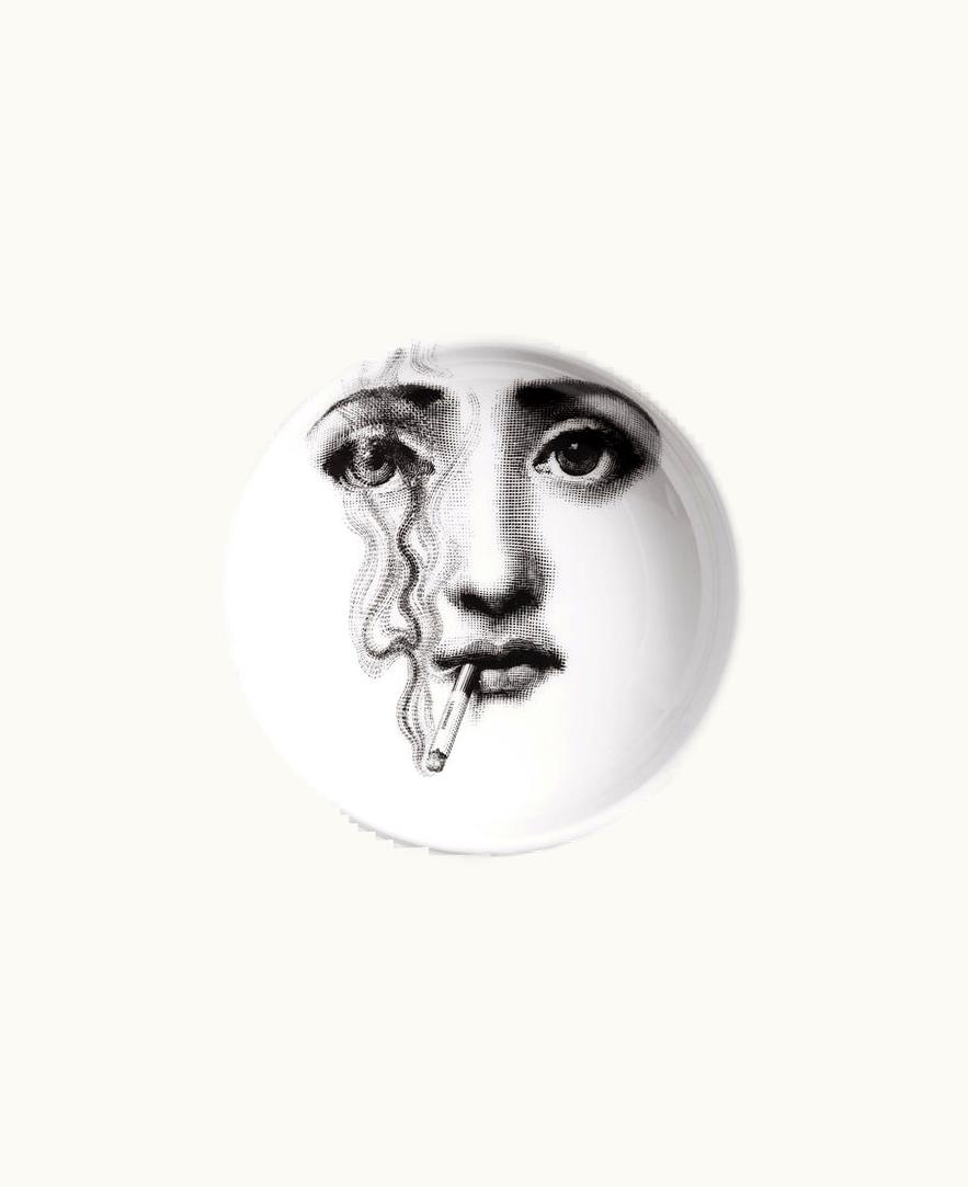 Fornasetti Fornasetti Ashtray Tema E Variazioni N.81 In White / Black