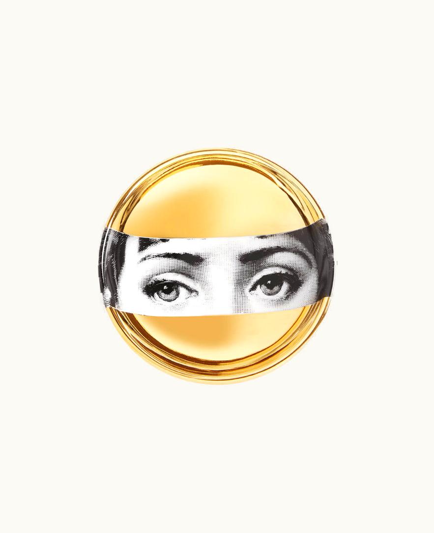 Fornasetti Fornasetti Ashtray Tema E Variazioni N.32 In White / Black / Gold