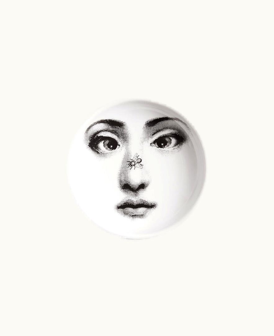 Fornasetti Fornasetti Ashtray Tema E Variazioni N.396 In White / Black