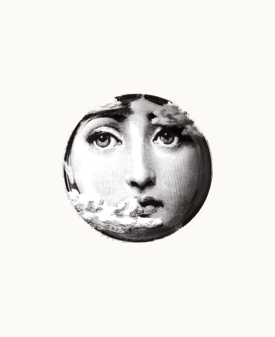 Fornasetti Fornasetti Ashtray Tema E Variazioni N.139 In White / Black