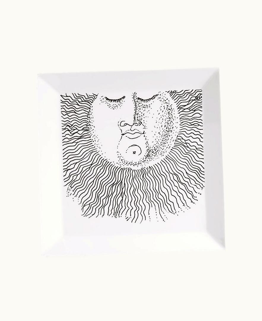 Fornasetti Fornasetti Tray Solitario In White / Black