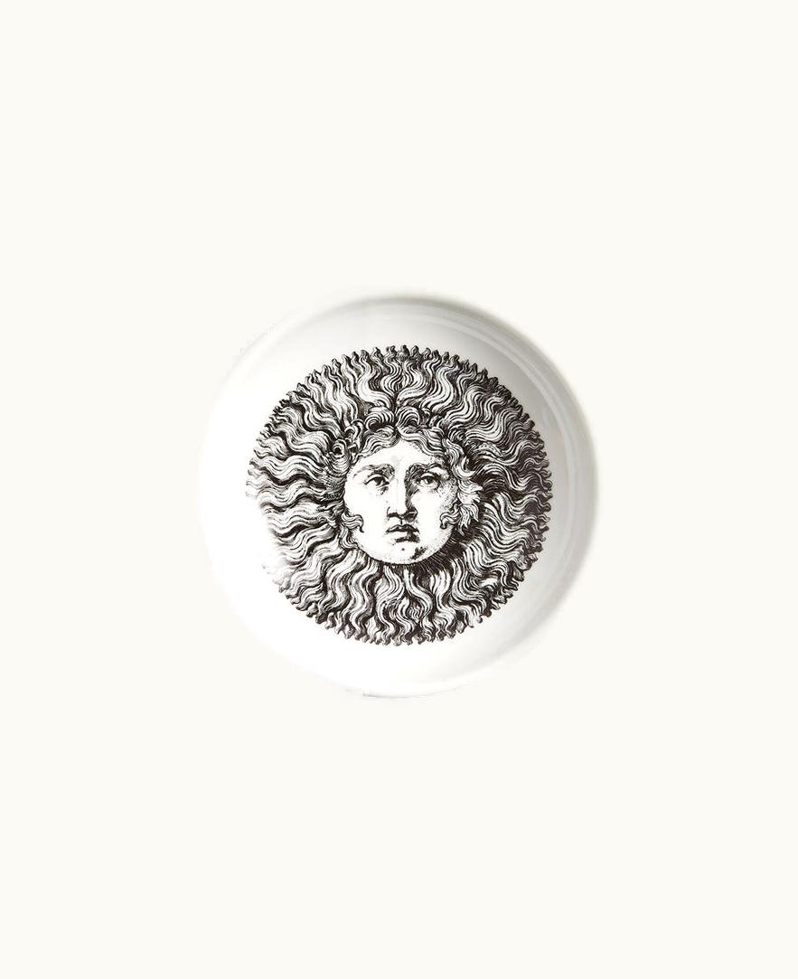 Fornasetti Fornasetti Ashtray Re Sole In White / Black P23X192FOR21BIA