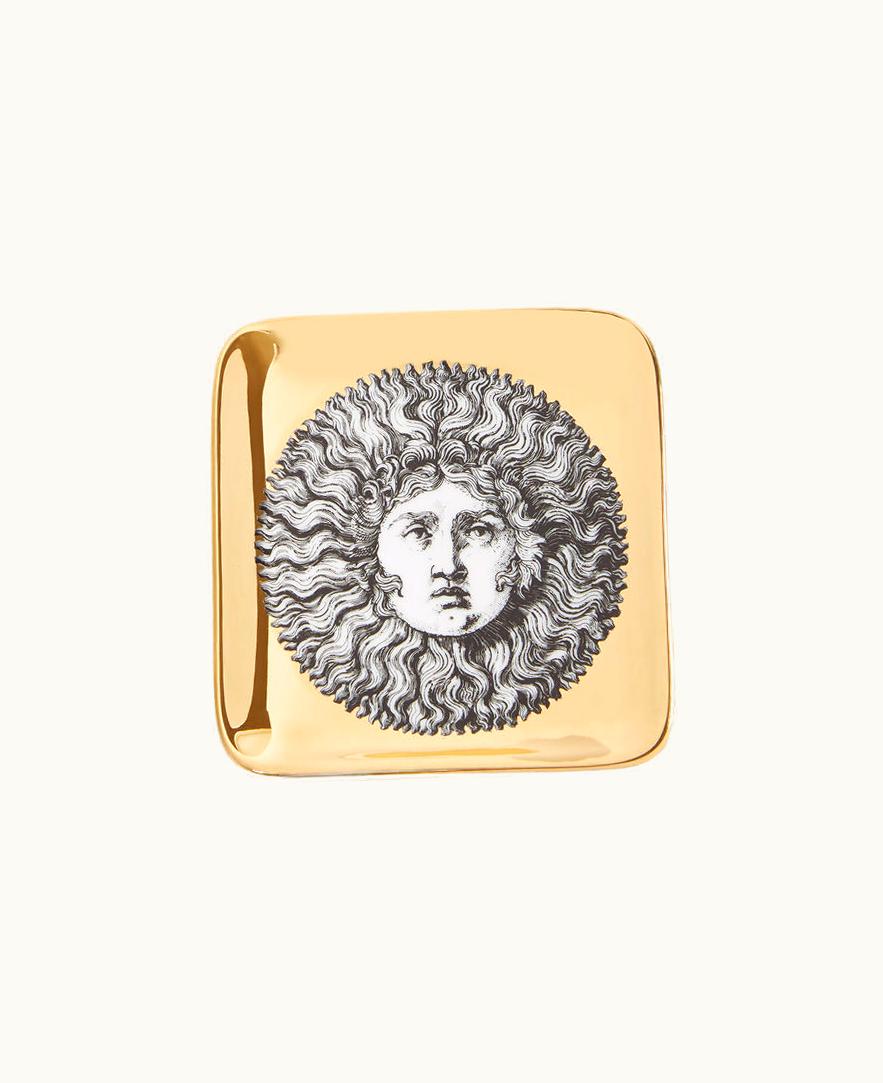 Fornasetti Fornasetti Ashtray Re Sole In White / Black / Gold
