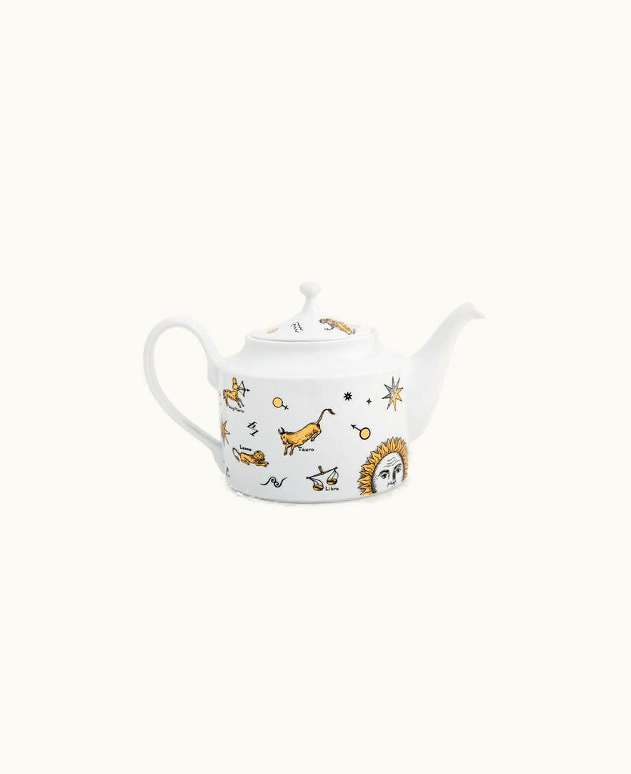 Fornasetti Fornasetti Teapot Astronomici In White / Black / Gold
