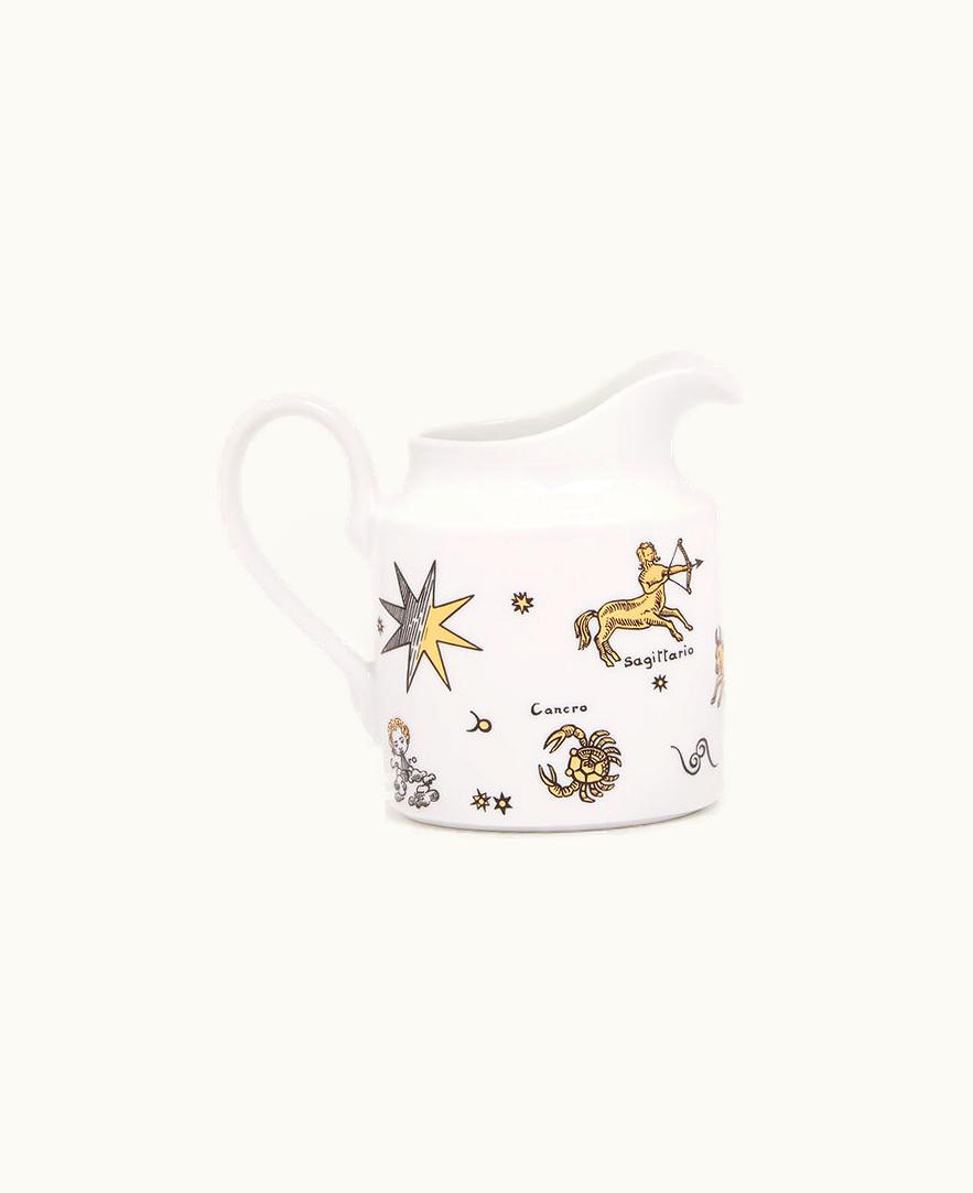 Fornasetti Fornasetti Milk Jug Astronomici In White / Black / Gold