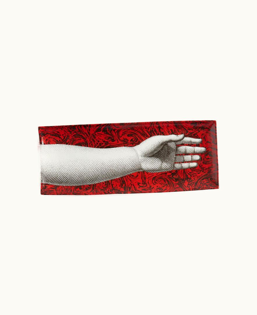 Fornasetti Tray Don Giovanni In White / Black / Red P42Y012FOR21ROS