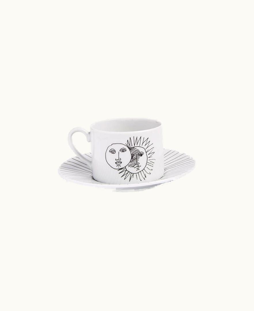 Fornasetti Fornasetti Tea Cup Solitario In White / Black