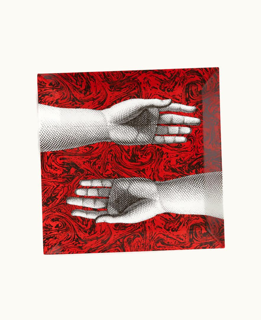 Fornasetti Tray Don Giovanni In White / Black / Red P43Y012FOR21ROS