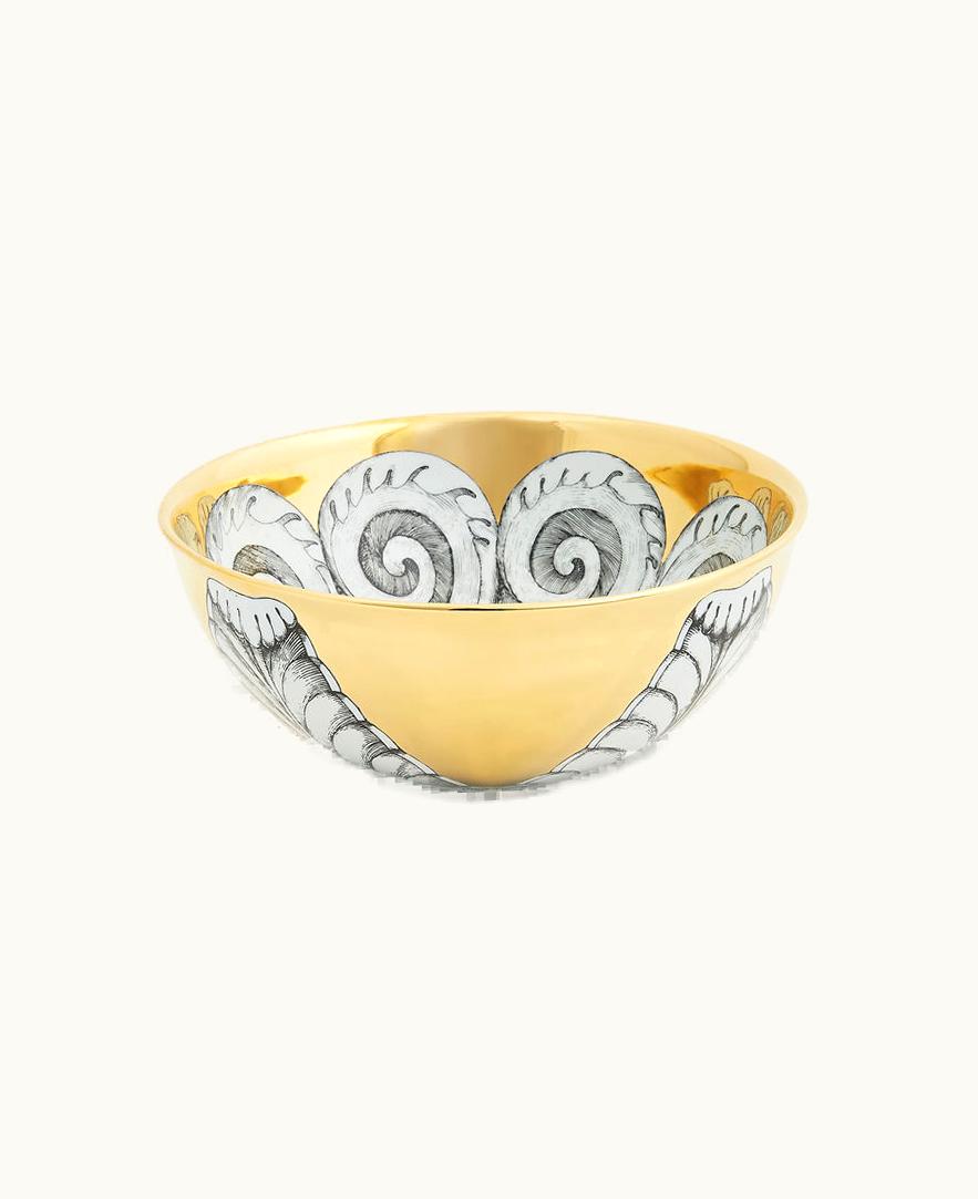 Fornasetti Fornasetti Centrepiece Rosone N.1 In White / Black / Gold