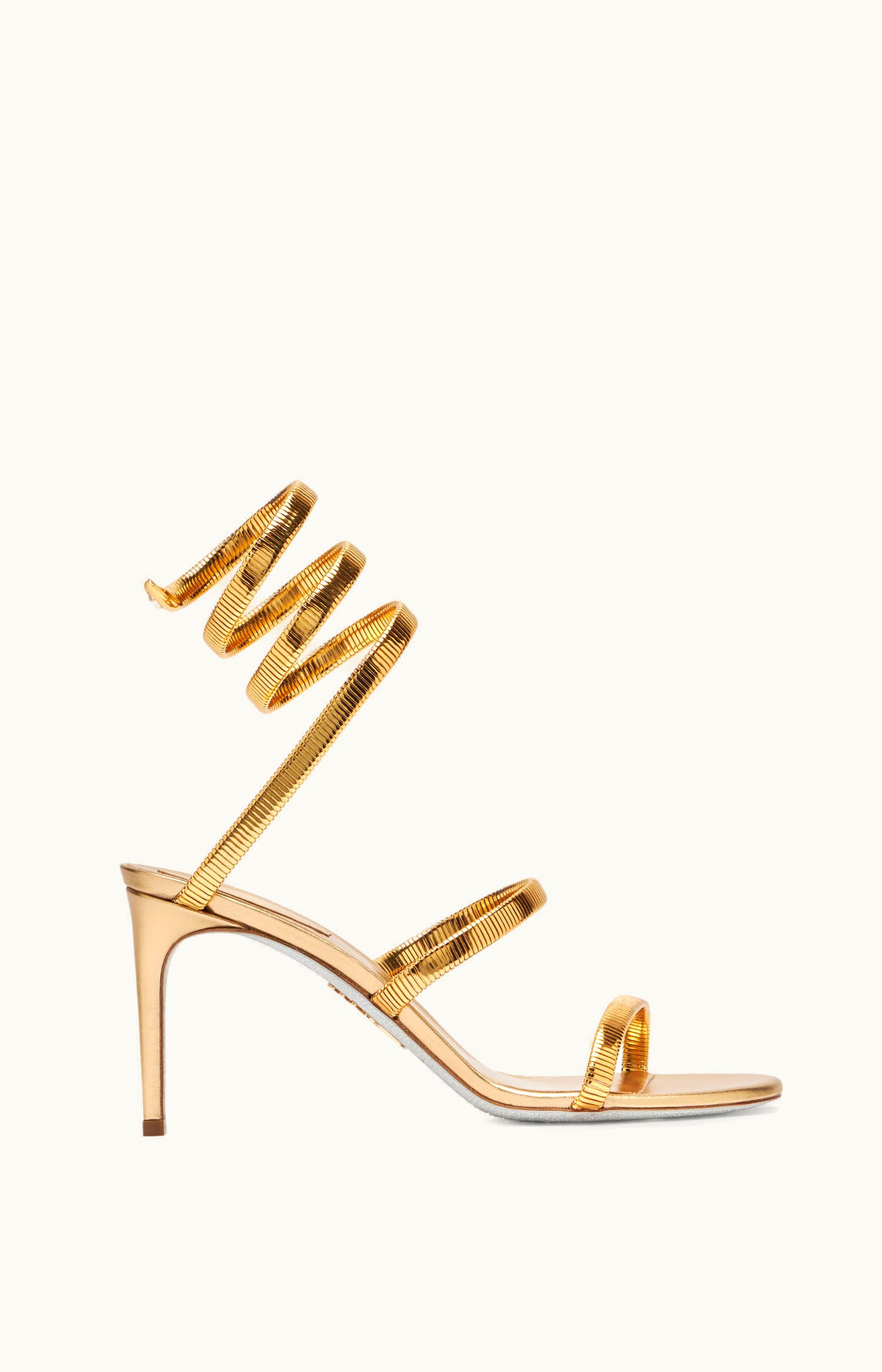 René Caovilla René Caovilla Juniper Metallic Gold Sandal 80