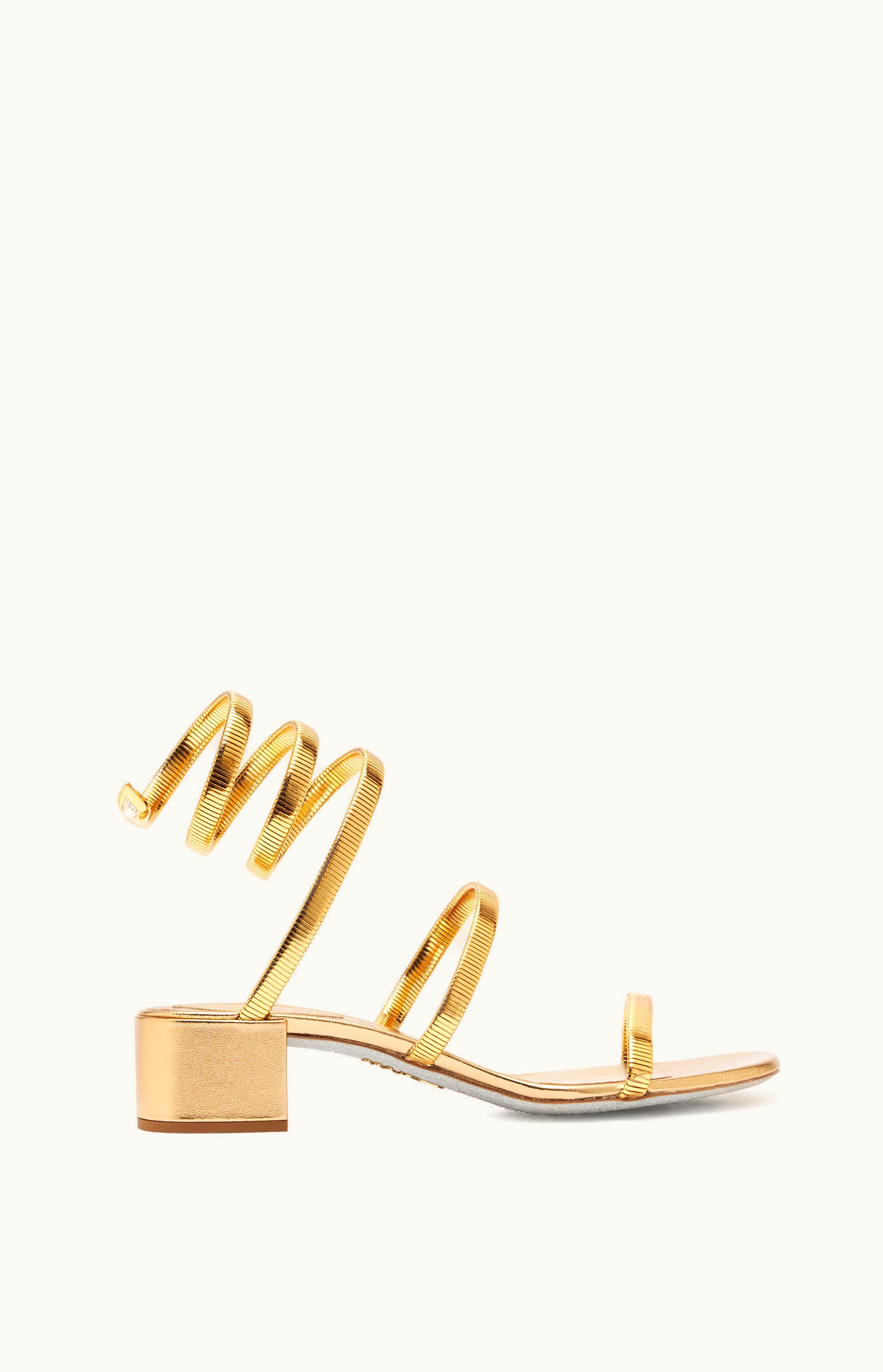 René Caovilla René Caovilla Juniper Metallic Gold Sandal 40