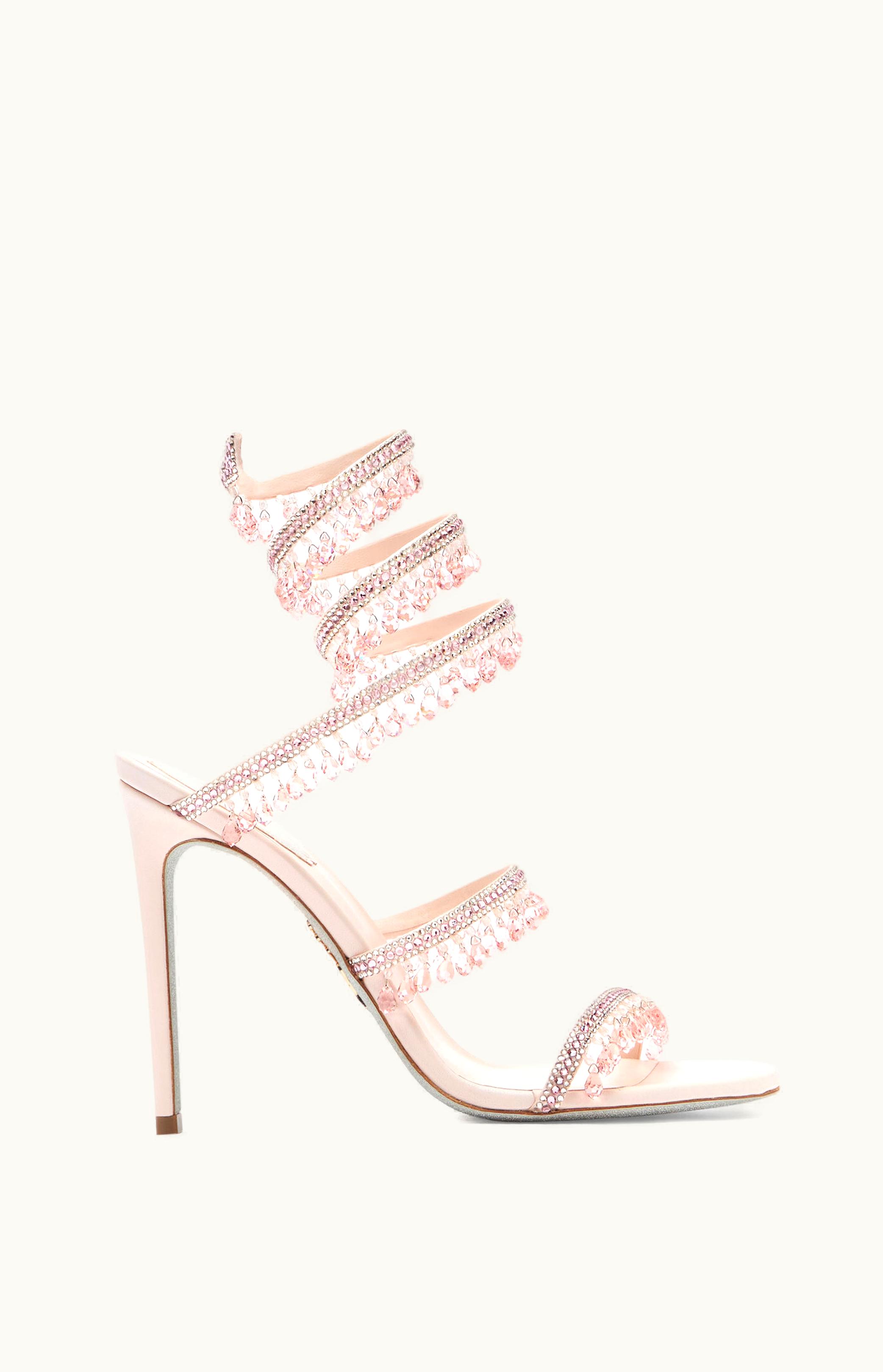 René Caovilla René Caovilla Chandelier Powder Pink Sandal 105